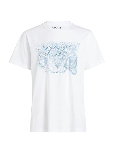 Basic Jersey Tattoo Lace Relaxed T-Shirt