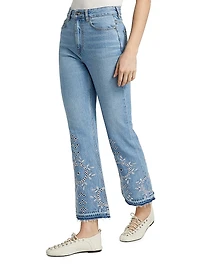 Betzy Broderie Anglaise Crop Jeans