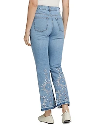 Betzy Broderie Anglaise Crop Jeans