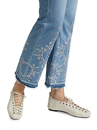 Betzy Broderie Anglaise Crop Jeans