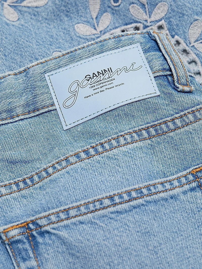 Betzy Broderie Anglaise Crop Jeans