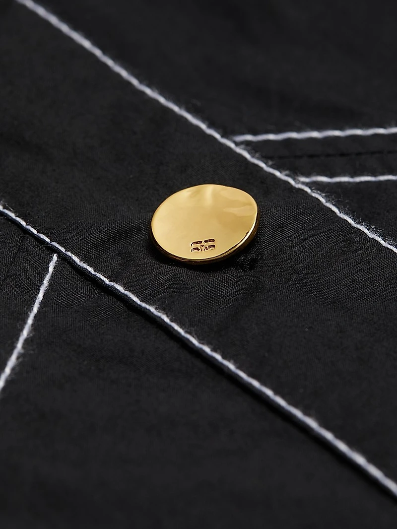 Poplin Cotton Stitched Shirtdress