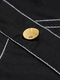 Poplin Cotton Stitched Shirtdress