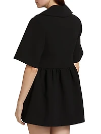 Bonded Crêpe Zip Minidress