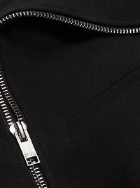 Bonded Crêpe Zip Minidress