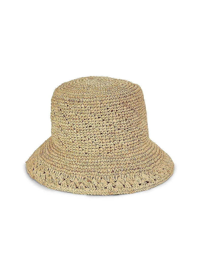 Raffia Crochet Bucket Hat