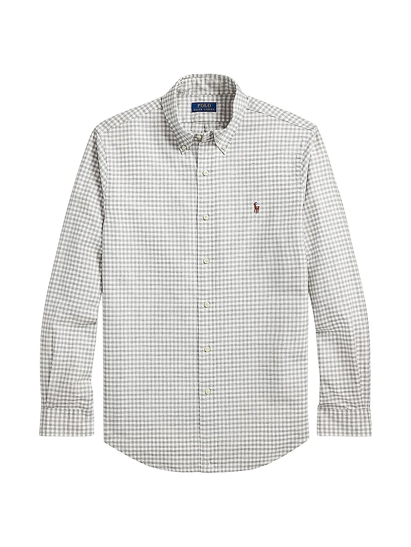 Classic-Fit Gingham Oxford Shirt