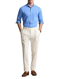 Jersey Spread-Collar Shirt