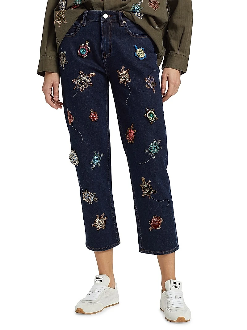 Turtle Time' Boyfriend Jeans