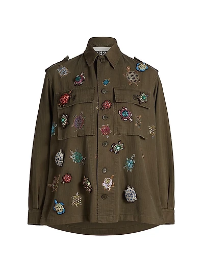 Embellished Vintage French Military Jacket
