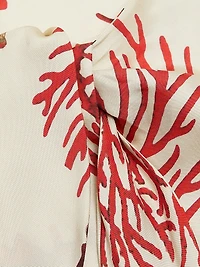 Venetian Coral Tie-Waist Pants
