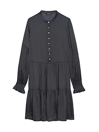 Randy Satin Tiered Minidress