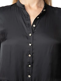 Randy Satin Tiered Minidress