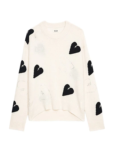 Markus Rhinestone Hearts Sweater