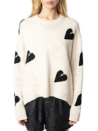 Markus Rhinestone Hearts Sweater