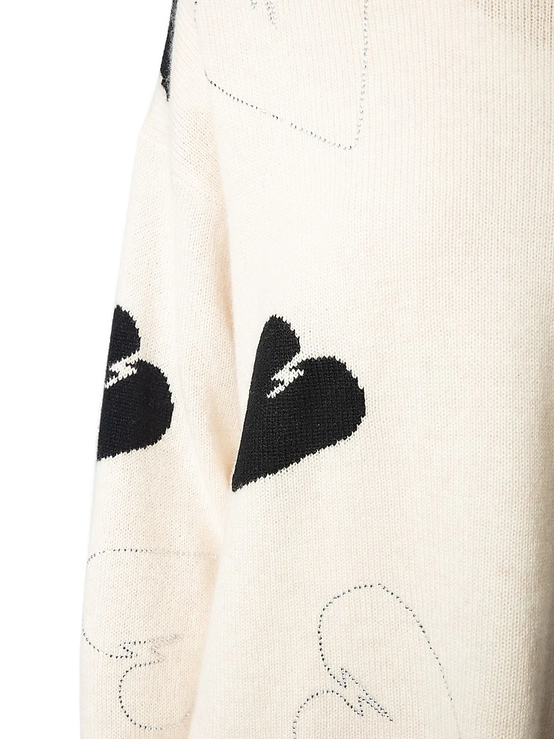 Markus Rhinestone Hearts Sweater