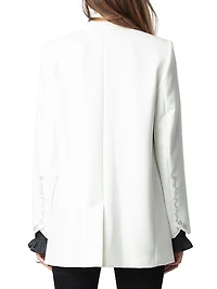 Viva Strass Embellished Peak Lapel Blazer