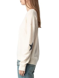 Cici Cashmere Star Patch Sweater