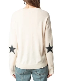 Cici Cashmere Star Patch Sweater