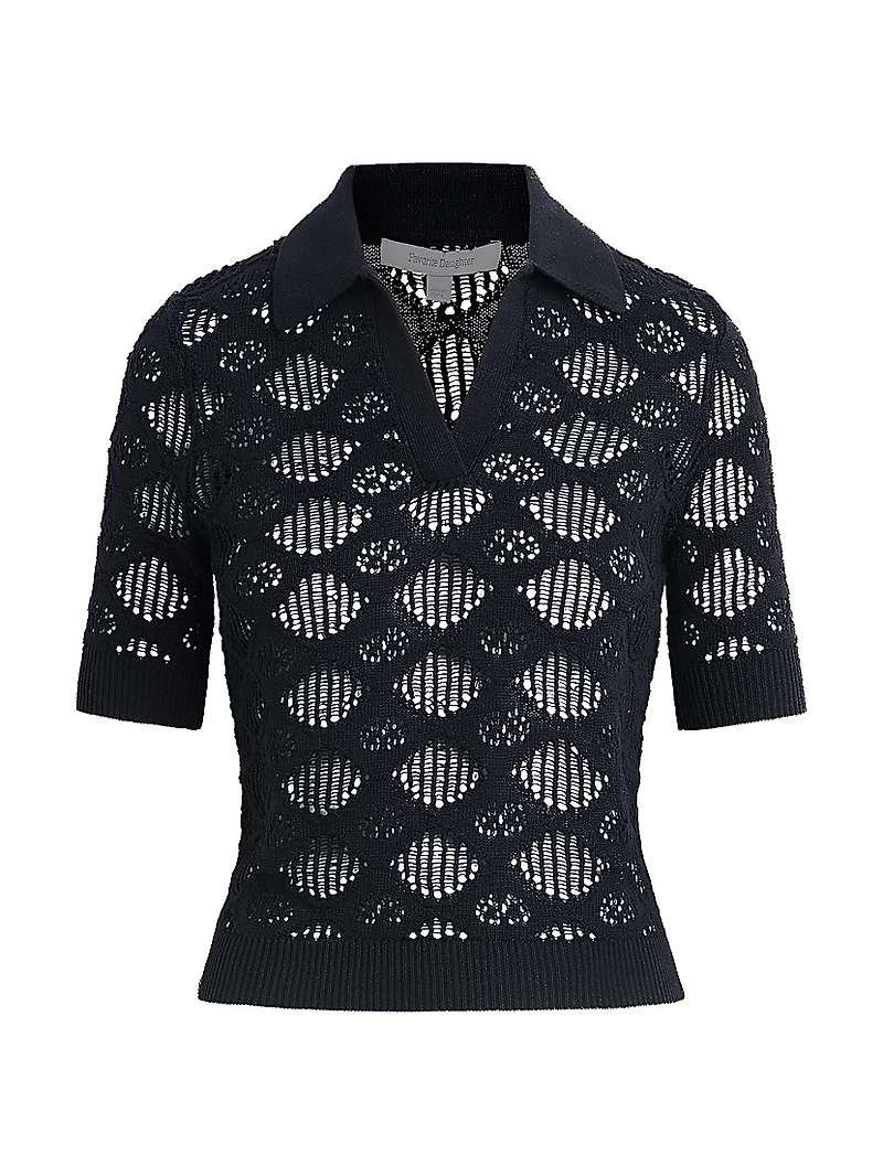 Courtside Mesh Polo Top