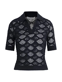 Courtside Mesh Polo Top
