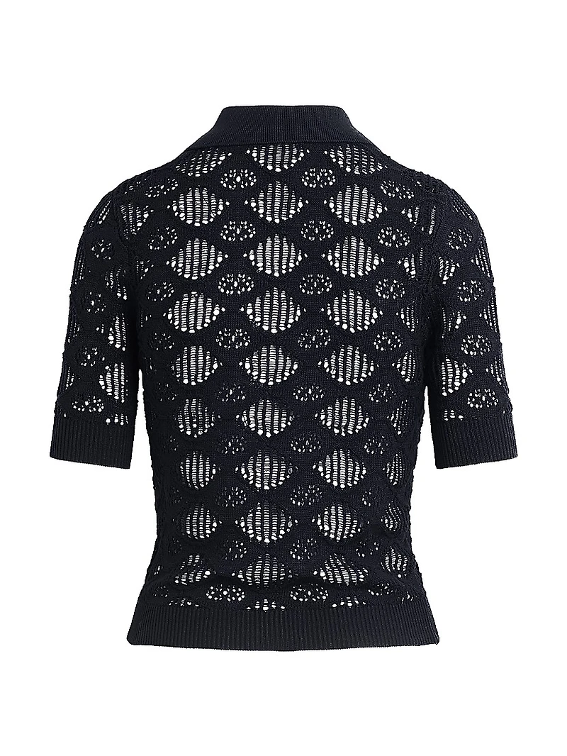 Courtside Mesh Polo Top