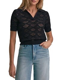 Courtside Mesh Polo Top