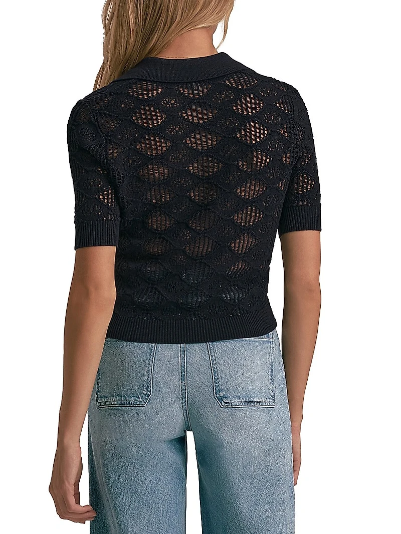 Courtside Mesh Polo Top