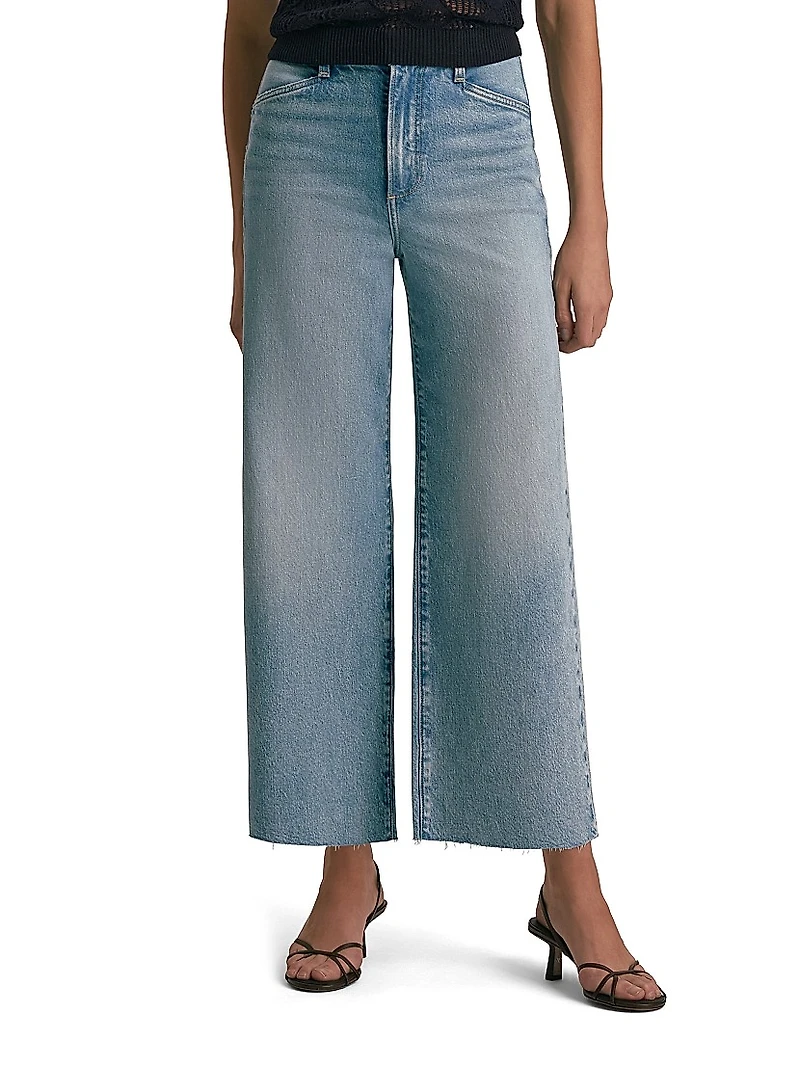 Mischa Super High-Rise Wide-Leg Crop Jeans