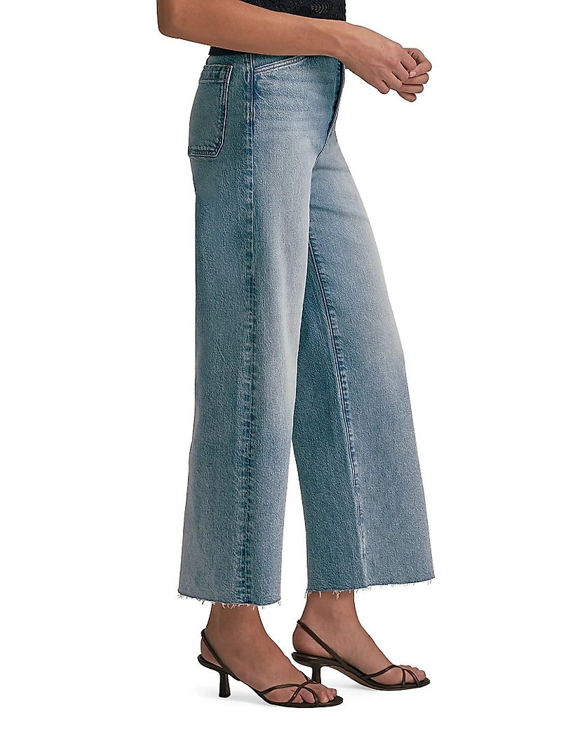 Mischa Super High-Rise Wide-Leg Crop Jeans