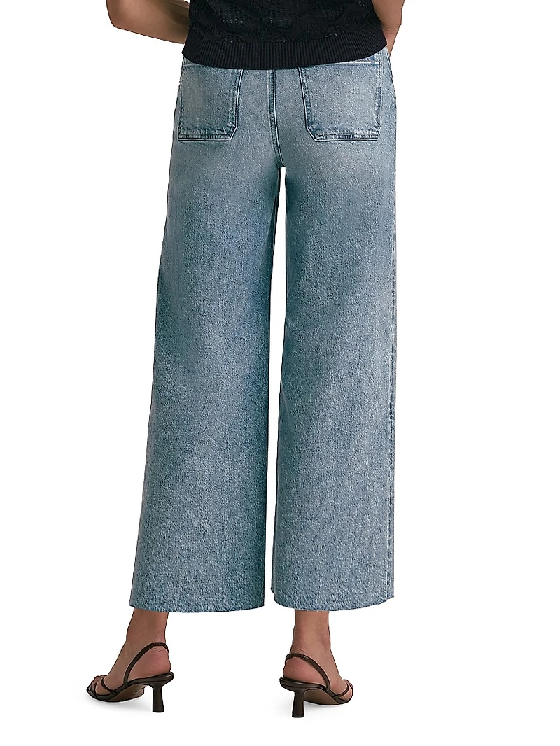 Mischa Super High-Rise Wide-Leg Crop Jeans