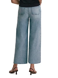 Mischa Super High-Rise Wide-Leg Crop Jeans