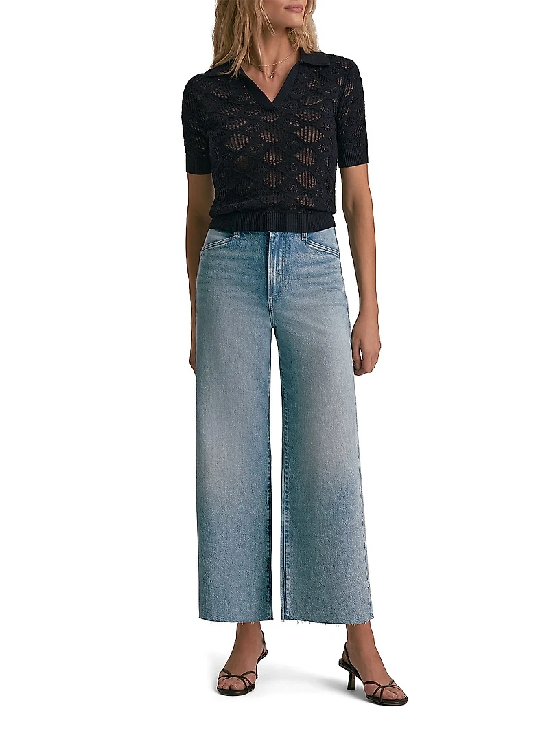 Mischa Super High-Rise Wide-Leg Crop Jeans