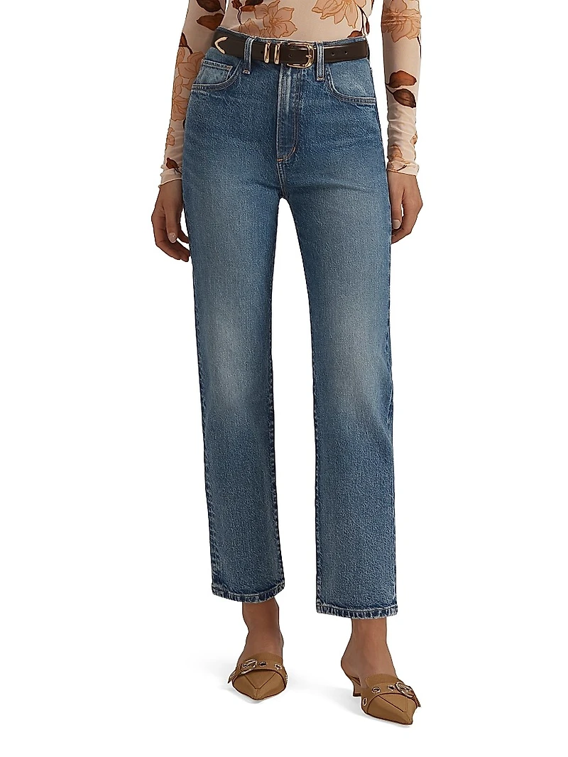 The Valentina Super High Rise Straight Jeans