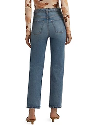 The Valentina Super High Rise Straight Jeans