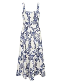 Lena Shine Toile Midi-Dress
