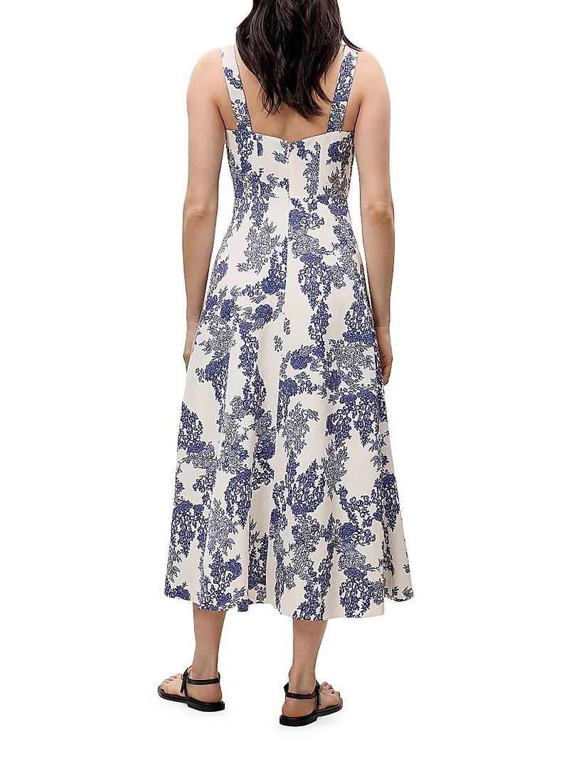 Lena Shine Toile Midi-Dress