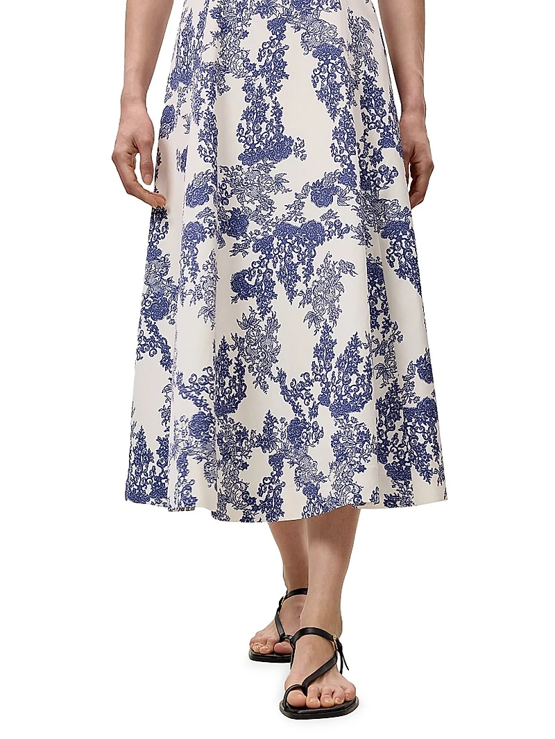 Lena Shine Toile Midi-Dress
