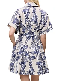 Lena Toile Pleated Minidress