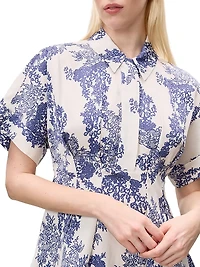 Lena Toile Pleated Minidress