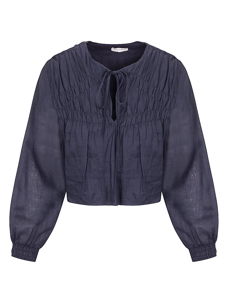 Anya Ramie Tieneck Blouse