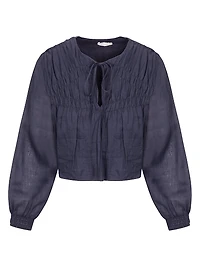 Anya Ramie Tieneck Blouse