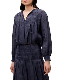 Anya Ramie Tieneck Blouse