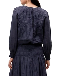 Anya Ramie Tieneck Blouse