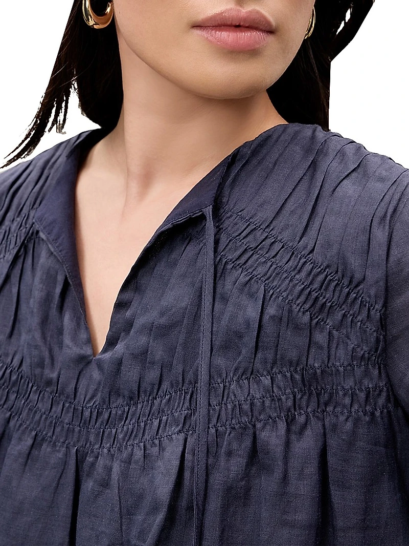 Anya Ramie Tieneck Blouse