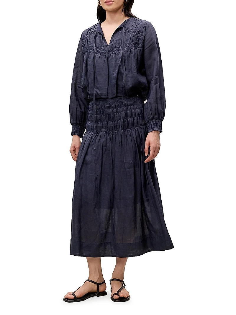 Anya Ramie Tieneck Blouse