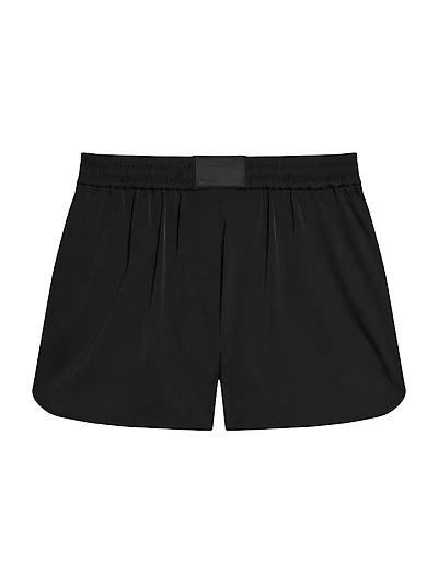 Logo Patch Boxer-Style Shorts