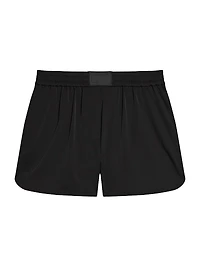 Logo Patch Boxer-Style Shorts