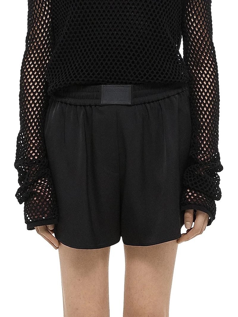 Logo Patch Boxer-Style Shorts