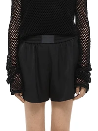 Logo Patch Boxer-Style Shorts